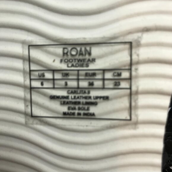 Roan By Bed/Stü Carlita Black Leather Ankle Strap Sandals Womens 6/36 - Picture 8 of 9